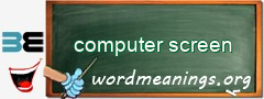 WordMeaning blackboard for computer screen